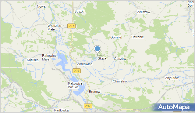 mapa Skała, Skała gmina Lwówek Śląski na mapie Targeo